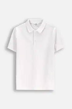 Coccodrillo tricou polo copii culoarea alb, uni, EVERYDAY BOY imagine