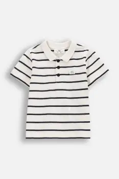 Coccodrillo tricouri polo din bumbac pentru bebelusi culoarea bej, cu imprimeu, HOLIDAY SPLASH BOY NEWBORN imagine