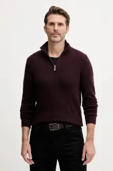 Colmar pulover de lana culoarea maro, cu turtleneck, 4472.5YR imagine