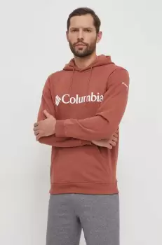 Columbia bluza barbati, culoarea rosu, cu gluga, cu imprimeu imagine