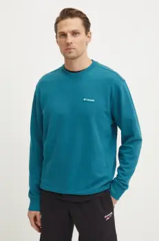 Columbia bluza barbati, culoarea verde, neted imagine