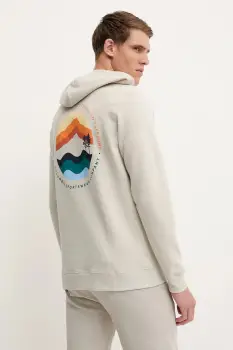 Columbia bluza Columbia Trek culoarea bleumain, cu gluga, cu imprimeu, 2018494 imagine