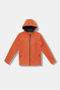 Columbia bluza copii Arctic Peak culoarea portocaliu, cu gluga, uni, 2134921 imagine