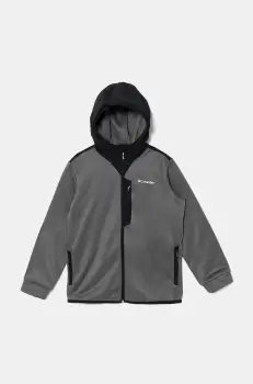 Columbia bluza copii Columbia Tech culoarea gri, cu gluga, neted, 2087491 imagine