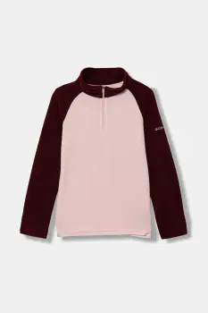 Columbia bluza copii culoarea roz, neted imagine