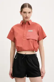 Columbia bluza Cove Beach femei, culoarea portocaliu, neted, 2119381 imagine