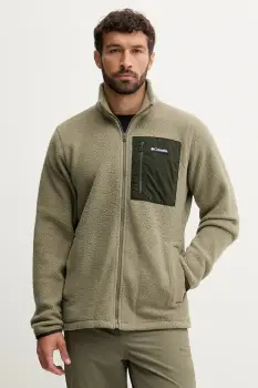 Columbia bluza Jasper culoarea verde, uni, 2142421 imagine