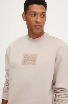 Columbia bluza Wallowa Fleece barbati, culoarea bej, cu imprimeu, 2090811 imagine