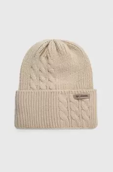 Columbia caciula culoarea bej, din tricot gros imagine