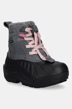 Columbia cizme de zapada din piele intoarsa CHILDREN S POWDERBUG ALPINE culoarea gri, 2128882 imagine