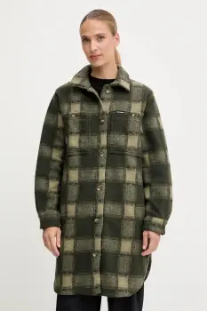 Columbia geaca cu aspect de camasa Wildest Venture culoarea verde, de tranzitie, 2136171 imagine