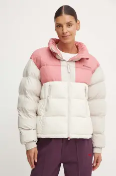 Columbia geaca femei, culoarea bej, de iarna imagine