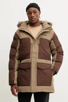 Columbia geaca Marquam Peak culoarea verde, de iarna, 2088121 imagine