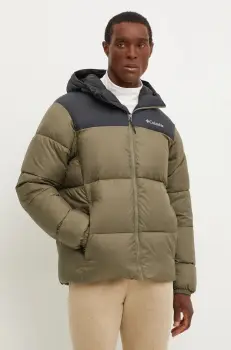 Columbia geaca Puffect barbati, culoarea verde, de iarna, 2086851 imagine