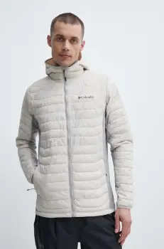 Columbia geaca sport Powder Pass culoarea bej, de tranzitie imagine