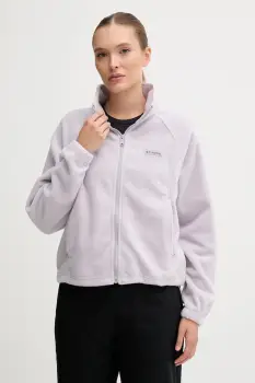 Columbia hanorac fleece Benton Springs culoarea violet, uni, 2136221 imagine