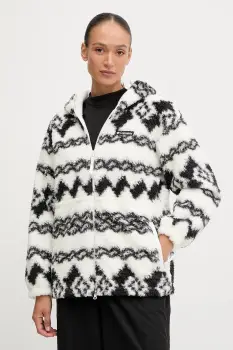 Columbia hanorac fleece Rare Escape culoarea negru, cu gluga, cu imprimeu, 2135371 imagine