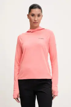 Columbia hanorac Summit Valley culoarea roz, cu gluga, uni, 2072531 imagine