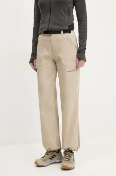 Columbia pantaloni de exterior Brea Falls culoarea bej, 2086004 imagine