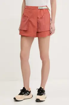 Columbia pantaloni scurti Cove Beach culoarea portocaliu, uni, high waist, 2119351 imagine