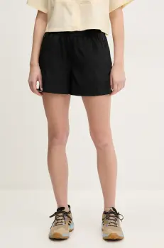 Columbia pantaloni scurti outdoor Endless Strand culoarea negru, neted, high waist, 2119234 imagine