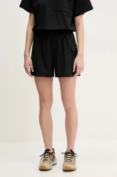 Columbia pantaloni scurti outdoor Granite Point culoarea negru, neted, high waist, 2118841,00 imagine