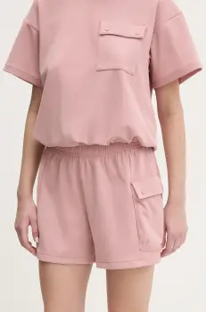 Columbia pantaloni scurti outdoor Granite Point culoarea roz, neted, high waist, 2118841,00 imagine