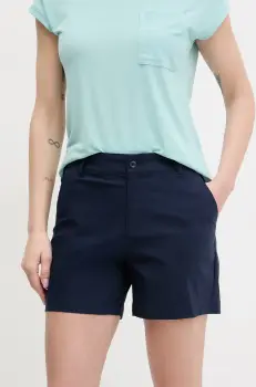 Columbia pantaloni scurti outdoor Leslie Falls culoarea albastru marin, uni, medium waist, 2126061 imagine