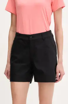 Columbia pantaloni scurti outdoor Leslie Falls culoarea negru, uni, medium waist, 2126061 imagine