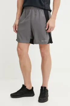 Columbia pantaloni scurti outdoor Three Pitch culoarea gri, 2114743 imagine