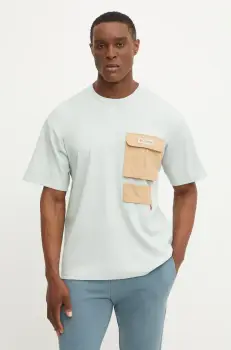 Columbia tricou Cove Beach barbati, culoarea turcoaz, cu imprimeu, 2126091 imagine