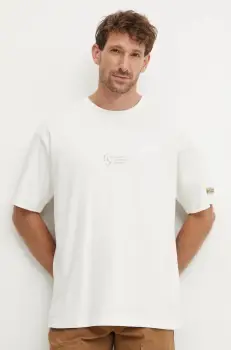 Columbia tricou CSC Heritage barbati, culoarea bej, cu imprimeu, 2090871 imagine