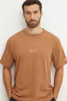 Columbia tricou CSC Heritage barbati, culoarea maro, cu imprimeu, 2090871 imagine