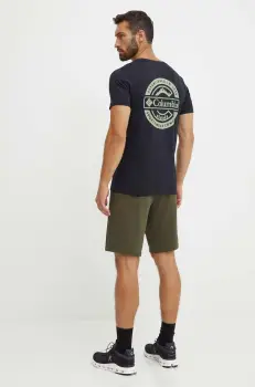 Columbia tricou din bumbac barbati, culoarea negru, cu imprimeu imagine