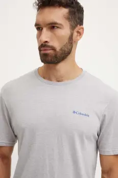 Columbia tricou din bumbac culoarea gri, cu imprimeu imagine