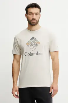 Columbia tricou din bumbac culoarea gri, cu imprimeu imagine