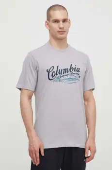 Columbia tricou din bumbac culoarea gri, modelator imagine