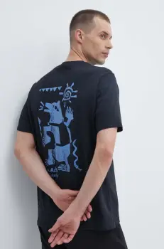 Columbia tricou din bumbac culoarea negru, modelator imagine