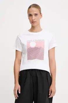 Columbia tricou din bumbac Rolling Bend culoarea portocaliu, 2120021 imagine