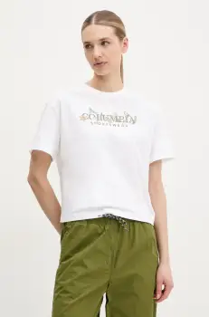 Columbia tricou din bumbac Rolling Bend femei, culoarea alb, 2119991 imagine