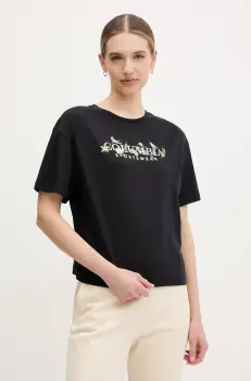 Columbia tricou din bumbac Rolling Bend femei, culoarea negru, 2119991 imagine