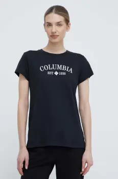 Columbia tricou femei, culoarea negru imagine