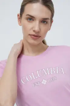 Columbia tricou femei, culoarea roz imagine