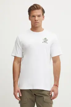 Columbia tricou Hageman barbati, culoarea alb, cu imprimeu, 2076362 imagine