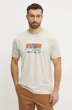 Columbia tricou sport Ice Lake culoarea negru, cu imprimeu, 2071731 imagine