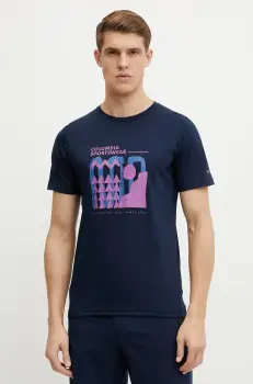 Columbia tricou sport Sun Trek culoarea negru, cu imprimeu, 1931172 imagine