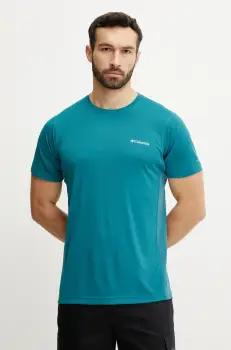 Columbia tricou sport Zero Rules culoarea verde, uni, 2118501 imagine