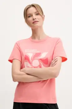 Columbia tricou Sun Trek femei, culoarea portocaliu, 2120133 imagine