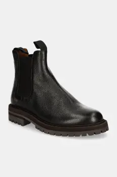 Common Projects ghete chelsea de piele Chelsea Workboot in Leather barbati, culoarea negru, 2447 imagine