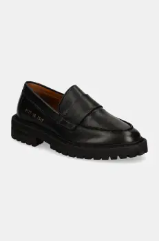 Common Projects mocasini de piele Chunky Loafer femei, culoarea negru, cu platforma, 6177 imagine